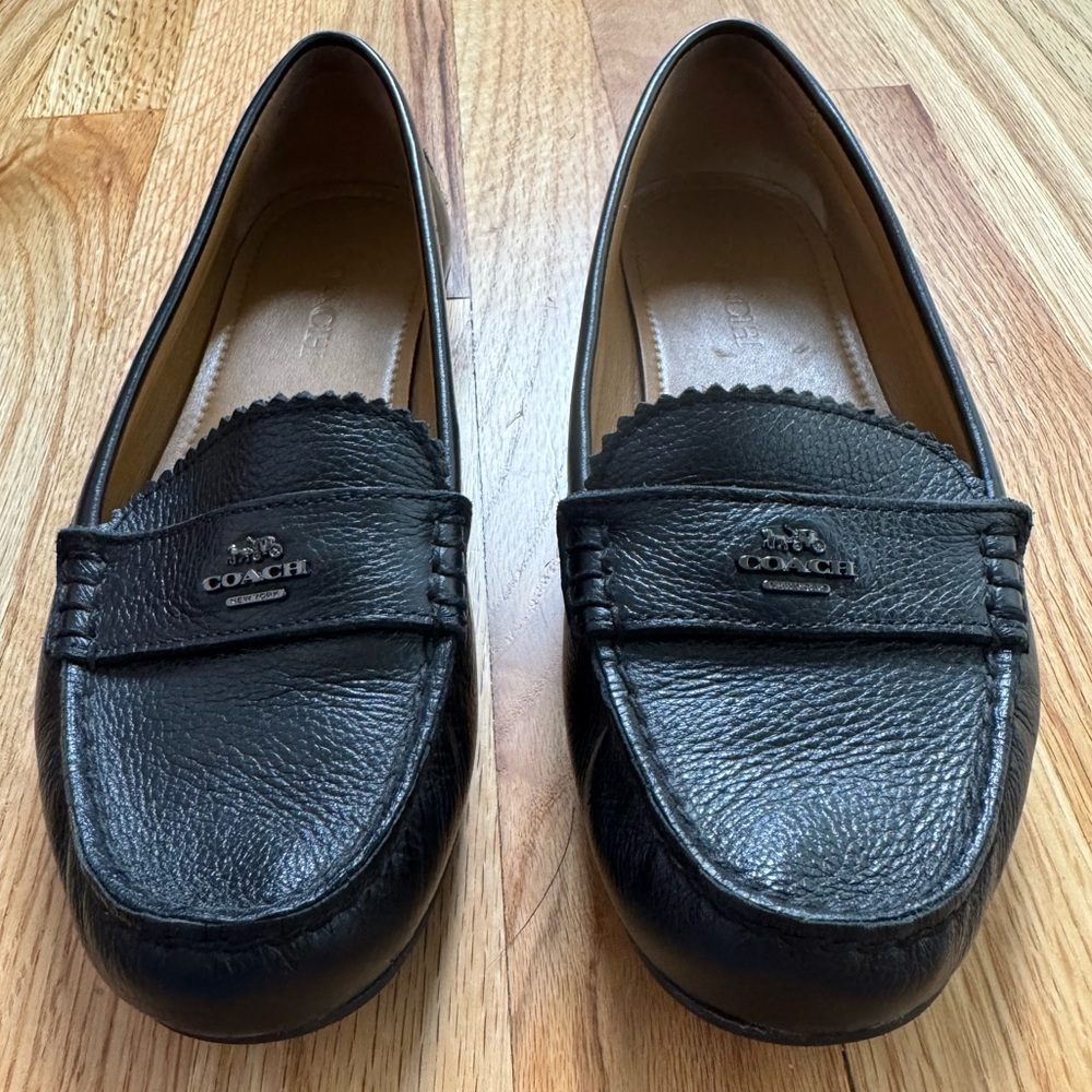 Coach Odette Pebbled Leather Loafers